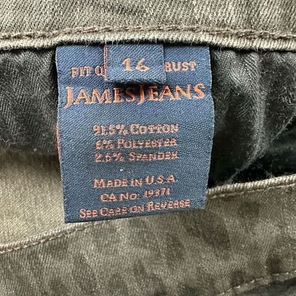 James Jeans Women's Size 16 Twiggy Curvy Black Leopard Print Skinny Jeans‎ New - Picture 6 of 14